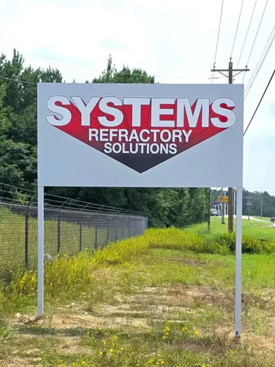 Systems Refractory Solutions post and panel sign Photo